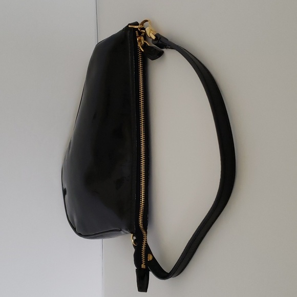 *Rare* Y2K Dior Oblique Trotter Pattern Embossed Patent Leather Mini Saddle Bag - Picture 4 of 14